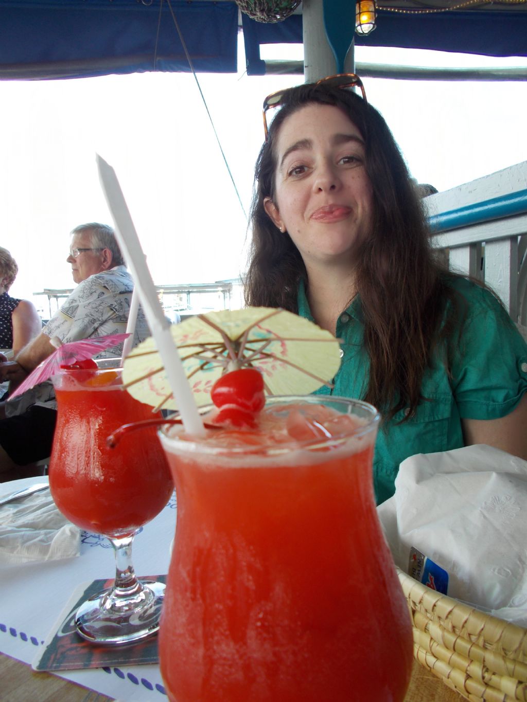 drinks on Harbor Island, Bahamas